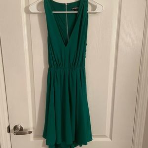 Express green dress with back cutout